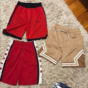 Nike Kids Red and Black Sports Shorts